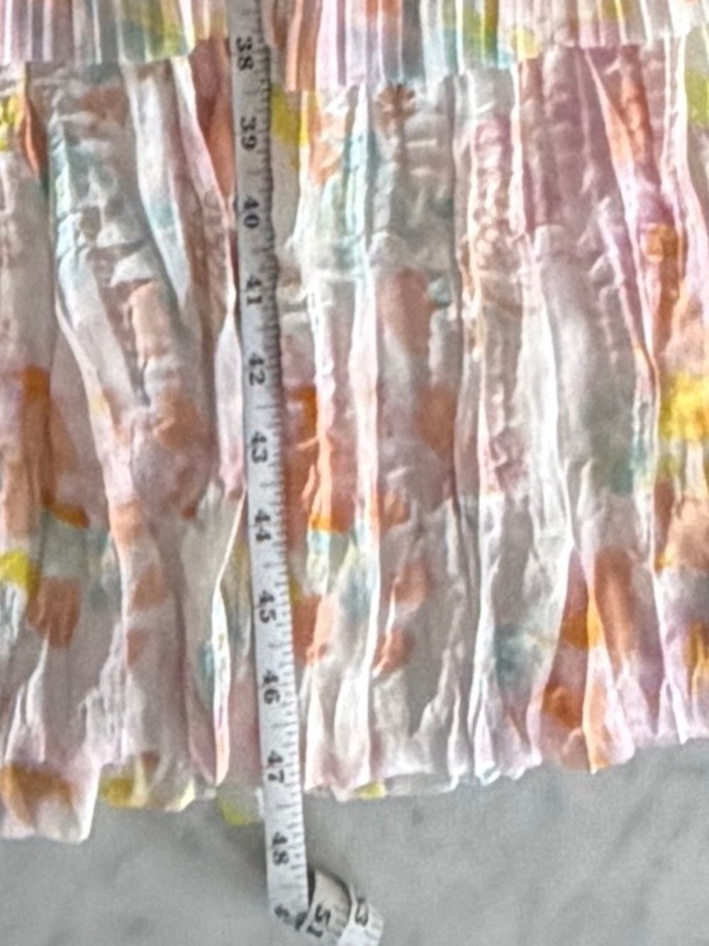 Current Air | Sereia Watercolor Pleated Midi Dress - Picture 7 of 7